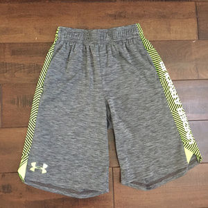 Under Armour Athletic Shorts YOUTH M Gray Neon